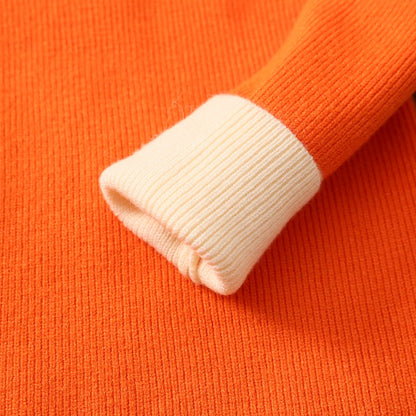 Kids Turtleneck Color Block Sweater 2-10Y Patchwork High Neck Knitwear