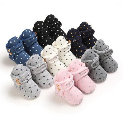 Baby Winter Shoes - Soft Knitted Walk Boots for Girls & Boys