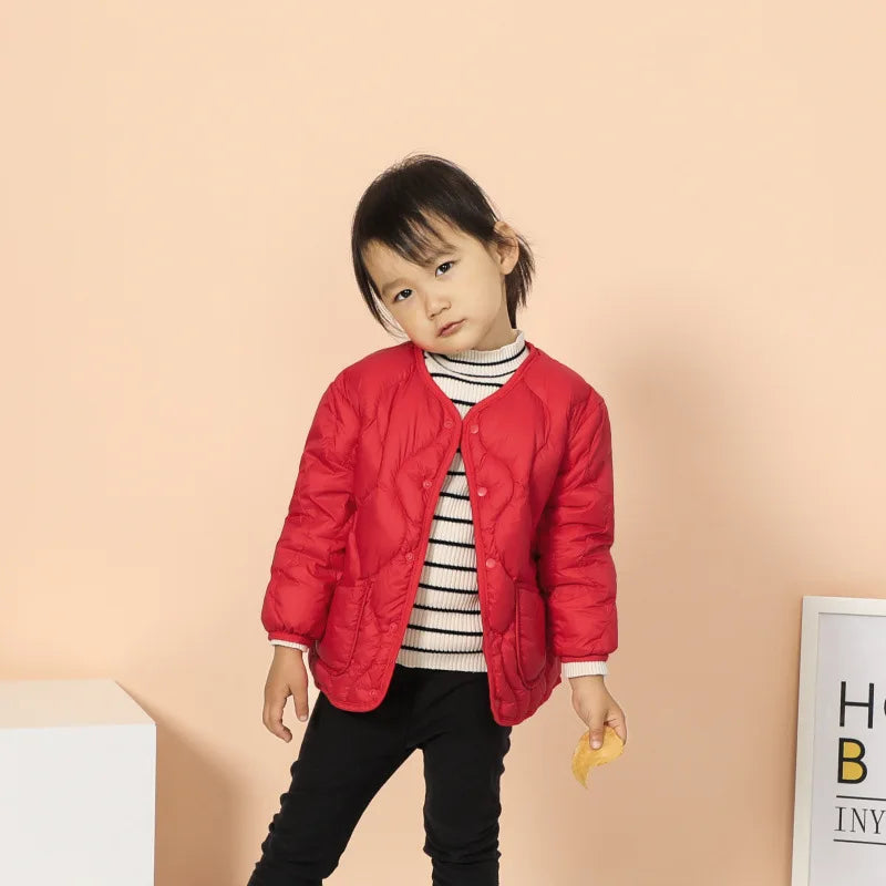 Oversized Children’s Jacket - Lightweight Duck Down Puffer Coat for Kids (Fall/Winter)