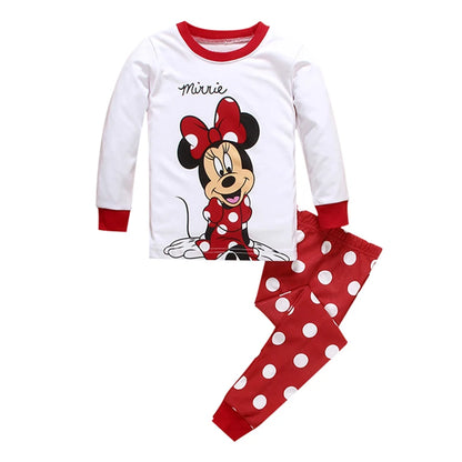 Kids Cartoon Pajama Set - Long Sleeve T-Shirt and Pants for 1-7Y