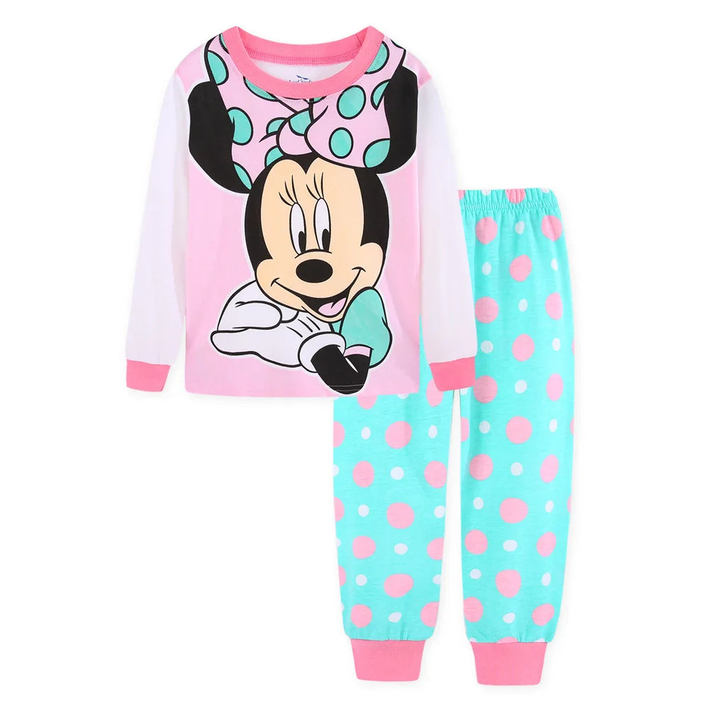 Kids Cartoon Pajama Set - Long Sleeve T-Shirt and Pants for 1-7Y