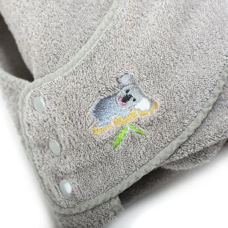 90CM*90CM Combed Cotton Baby Bath Towel, Hooded Absorbent Towel for Kids