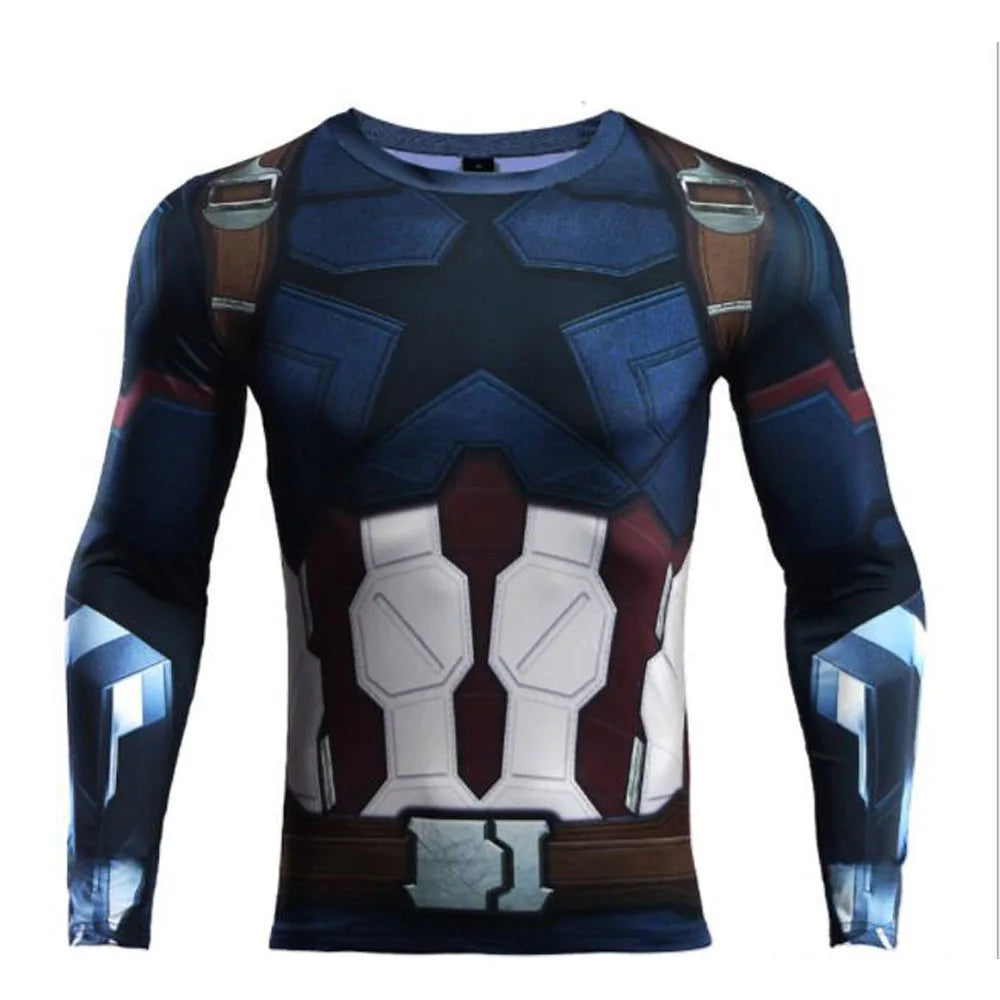 Superhero long sleeve compression T-shirt