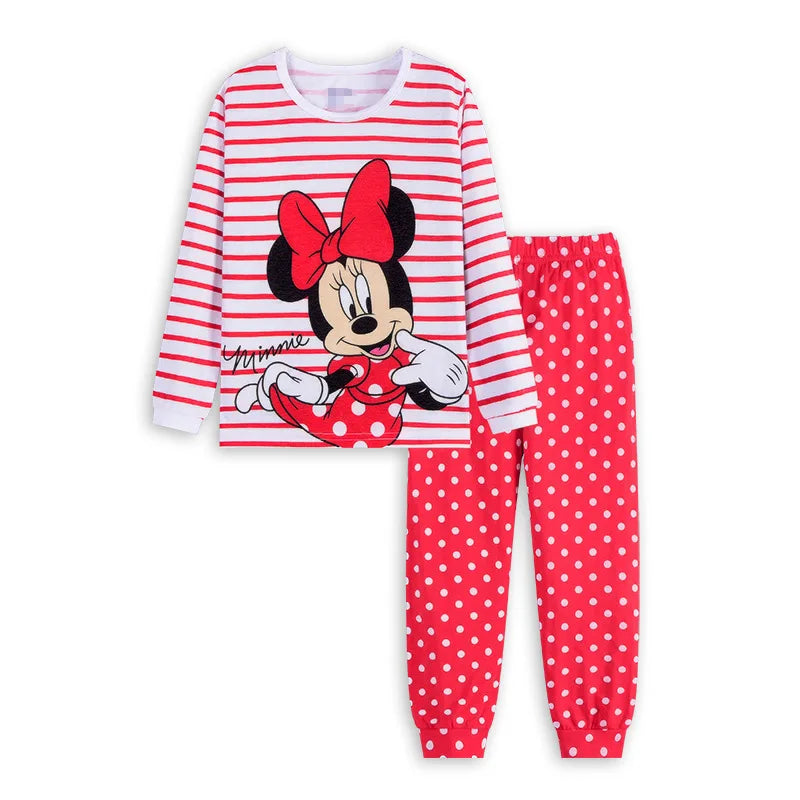 Kids Cartoon Pajama Set - Long Sleeve T-Shirt and Pants for 1-7Y