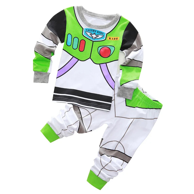 Summer Autumn Children's Toy Story Pajamas Clothes Woody Tracey Buzz Lightyear Halloween Costume Pyjamas Jessie Cotton Nightwear