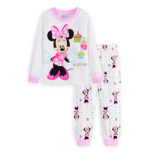 Kids Cartoon Pajama Set - Long Sleeve T-Shirt and Pants for 1-7Y