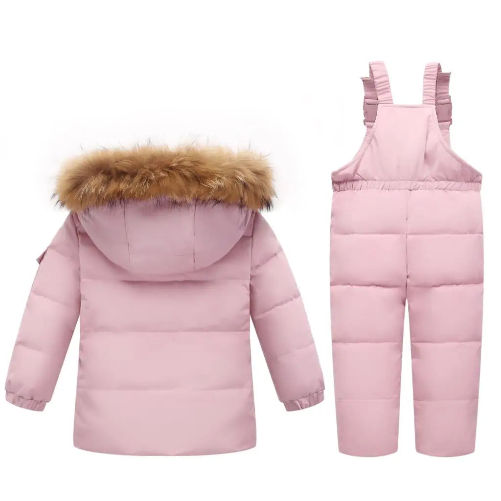 30° Russia Winter Children’s Snowsuit Set - Boys Down Jacket & Girls Overalls (1-5Y)