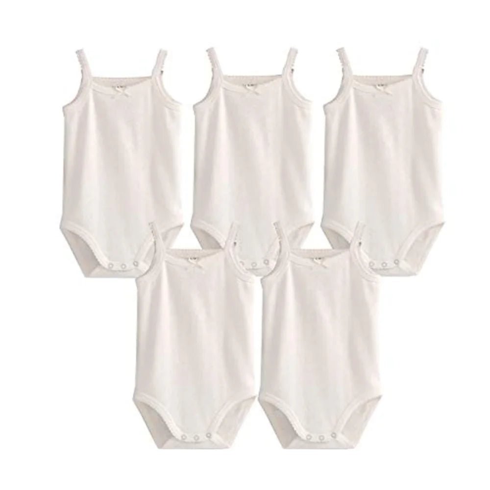 Baby Cotton Sleeveless Rompers - Summer Bodysuit for Newborn Girls & Toddlers