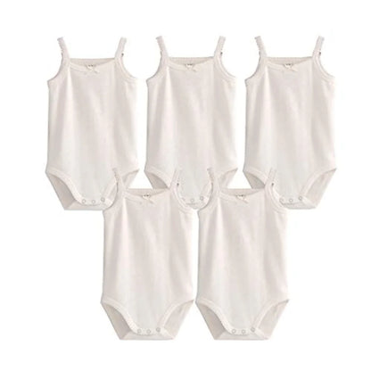 Baby Cotton Sleeveless Rompers - Summer Bodysuit for Newborn Girls & Toddlers