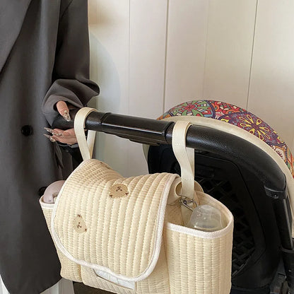 New Autumn Mummy Bag - Foldable Baby Handcart Storage Tote with Multiple Compartments