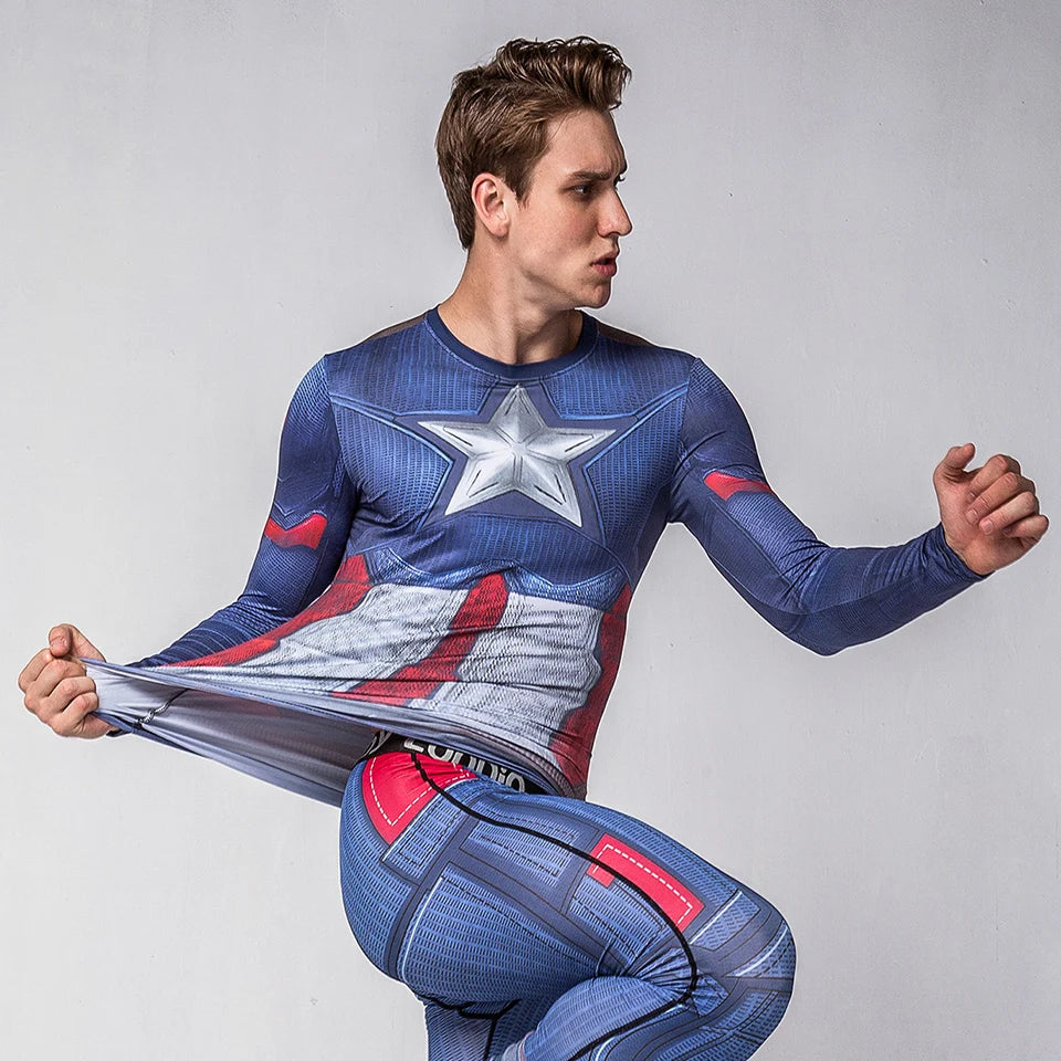 Superhero compression tracksuit