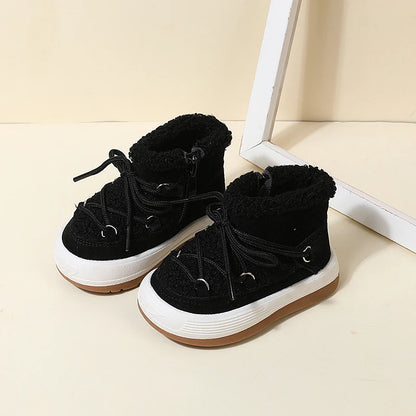 PictureClothing Baby Boots - Warm Plush Winter Toddler Sneakers with Rubber Sole (Boys & Girls)