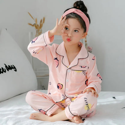 Spring Autumn Baby Girls Pajamas Set – Cotton Nightwear for Boys & Girls