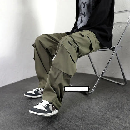 Autumn Winter Harajuku Slim Fit Trousers – Thick Straight Casual Cargo Pants