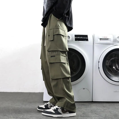 Autumn Winter Harajuku Slim Fit Trousers – Thick Straight Casual Cargo Pants