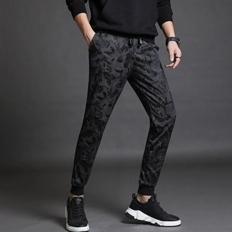 95% Cotton Camouflage Joggers | Zipper Pocket Streetwear Sweatpants, 5XL Sports Trousers