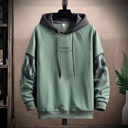 Breathable Winter Pullover Sweatshirt for Men, Plush Lined Hoodie