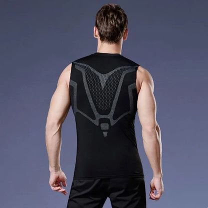 Men’s Compression Tank Top – Sleeveless Quick-Dry Gym Vest for Fitness & Bodybuilding