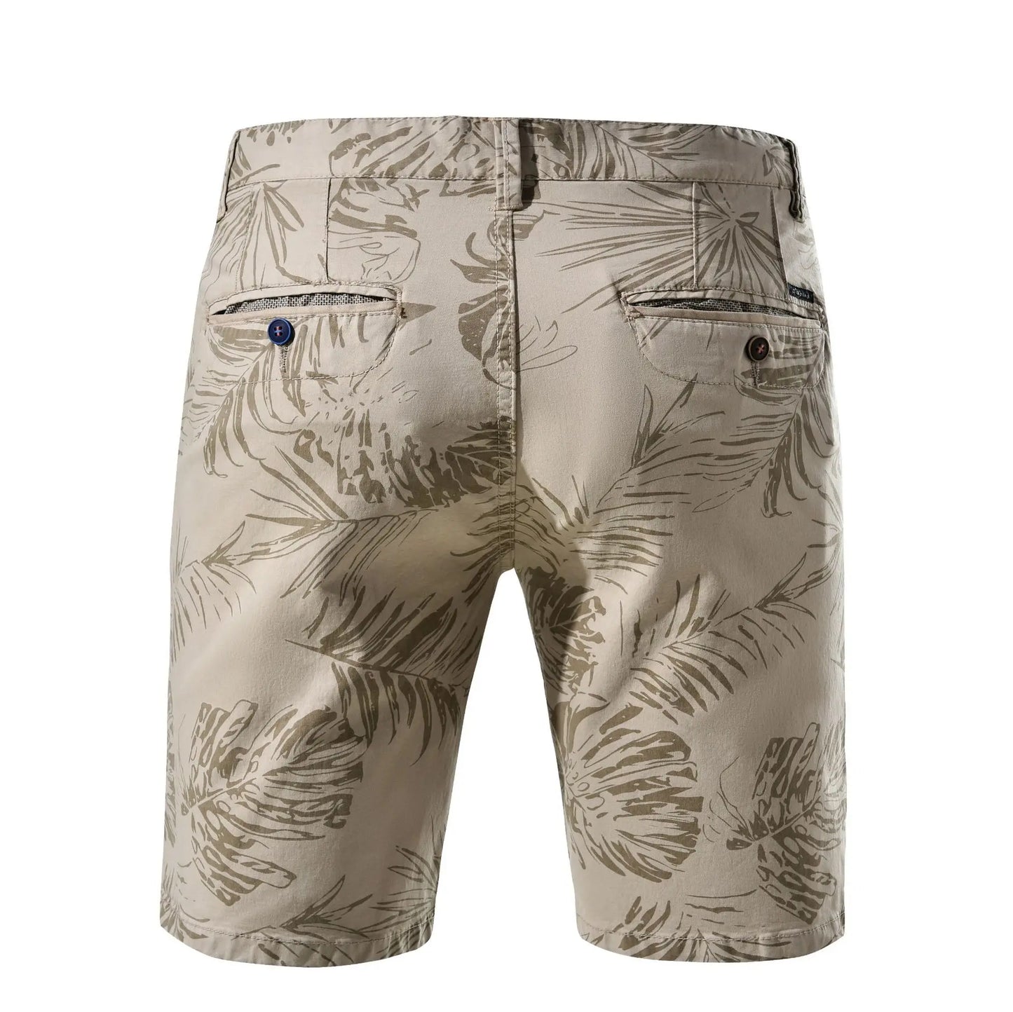 2024 New Summer 100% Cotton Floral Hawaii Style Chino Shorts for Men