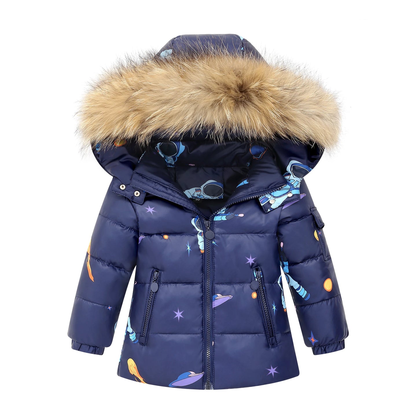 30° Russia Winter Children’s Snowsuit Set - Boys Down Jacket & Girls Overalls (1-5Y)