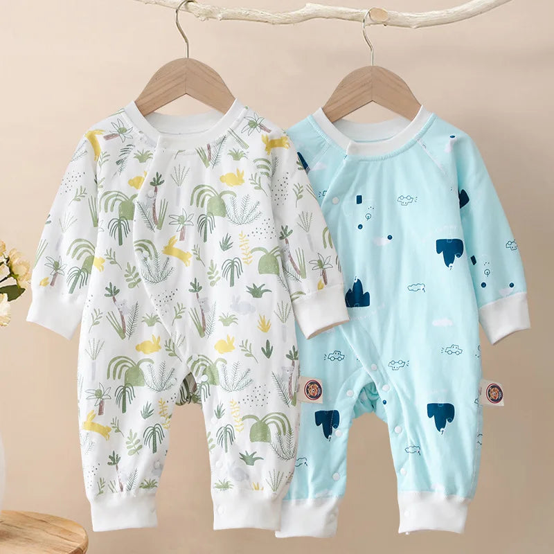 Winter Baby Sleepwear – Cartoon Print Sleeping Bag One-Piece Jumpsuit for Newborns & Toddlers