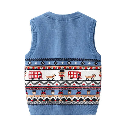 Boys' Knit Vest - Spanish Style Sleeveless Sweater for Kids & Newborns