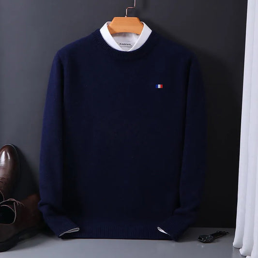 Men’s Cashmere Sweater – Spring Pullover, Loose Casual Knit, Golf Wear, Plus Size M-5XL