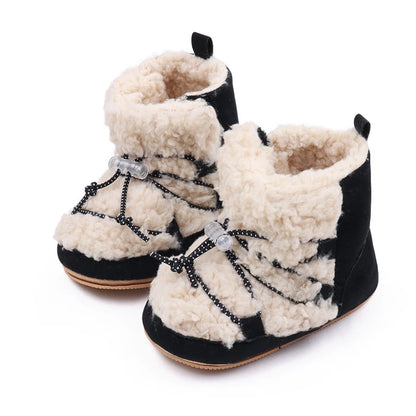 Baby Boys Girls Snow Boots Fleece Winter Ankle Boots Warm Baby Shoes