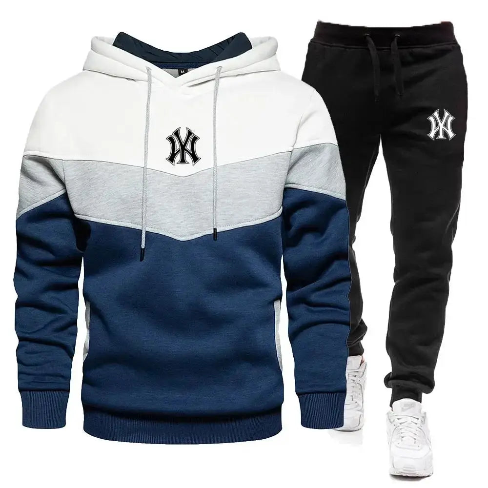 2024 Men’s Zipper Hoodie & Pants Set - Casual Tracksuit for Running Jogging