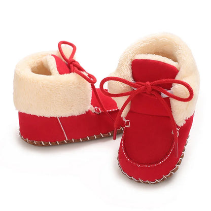 Infant Winter Snow Boots - Warm Tie-Up Shoes for Baby Walkers, 0-18 Months