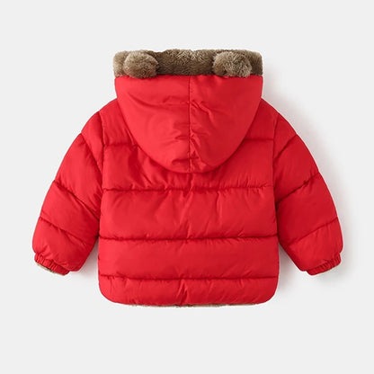 Baby Hooded Cotton Coat - Thick Fleece & Cashmere Padded Jackets for Boys & Girls