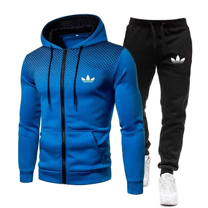 Korea Men Tracksuit Sports Set – Autumn Winter 2024 Casual Two-Piece Set