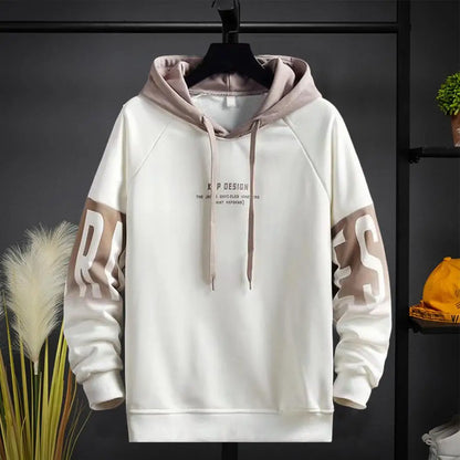 Breathable Winter Pullover Sweatshirt for Men, Plush Lined Hoodie