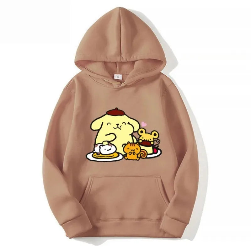 Pompom Purin Anime Hoodie for Men & Women, Spring Autumn Sweatshirt