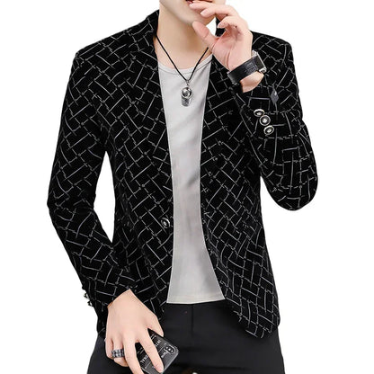 Men’s British Style Corduroy Blazer – Business, Wedding, Casual Slim Fit Coat