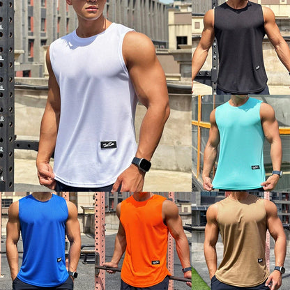 Men’s Gym Training Tank Top – Summer Mesh Sports T-shirt Fitness O-Neck