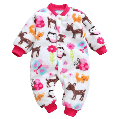 Baby Long Sleeve Romper - Warm Autumn & Winter Jumpsuit for Newborn Girls