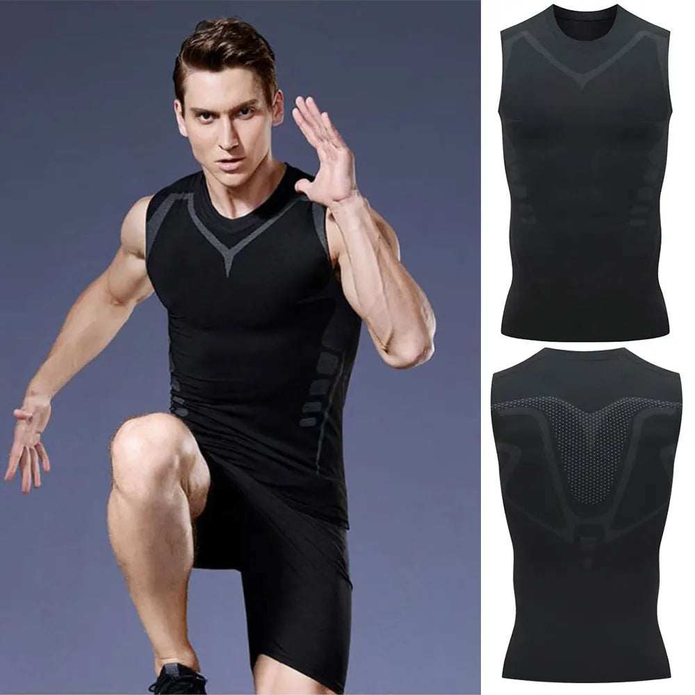 Men’s Compression Tank Top – Sleeveless Quick-Dry Gym Vest for Fitness & Bodybuilding