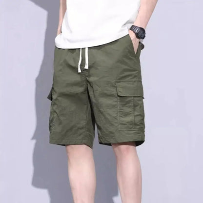 Men's Black Suit Shorts – Loose American Retro High Street Casual Printed Summer Pants