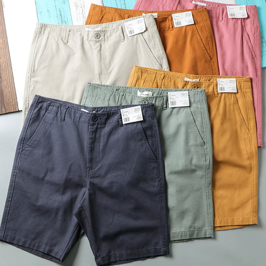 Men’s Casual Classic Fit Chino Shorts – Stretch, Quick-Dry Lightweight Summer Wear