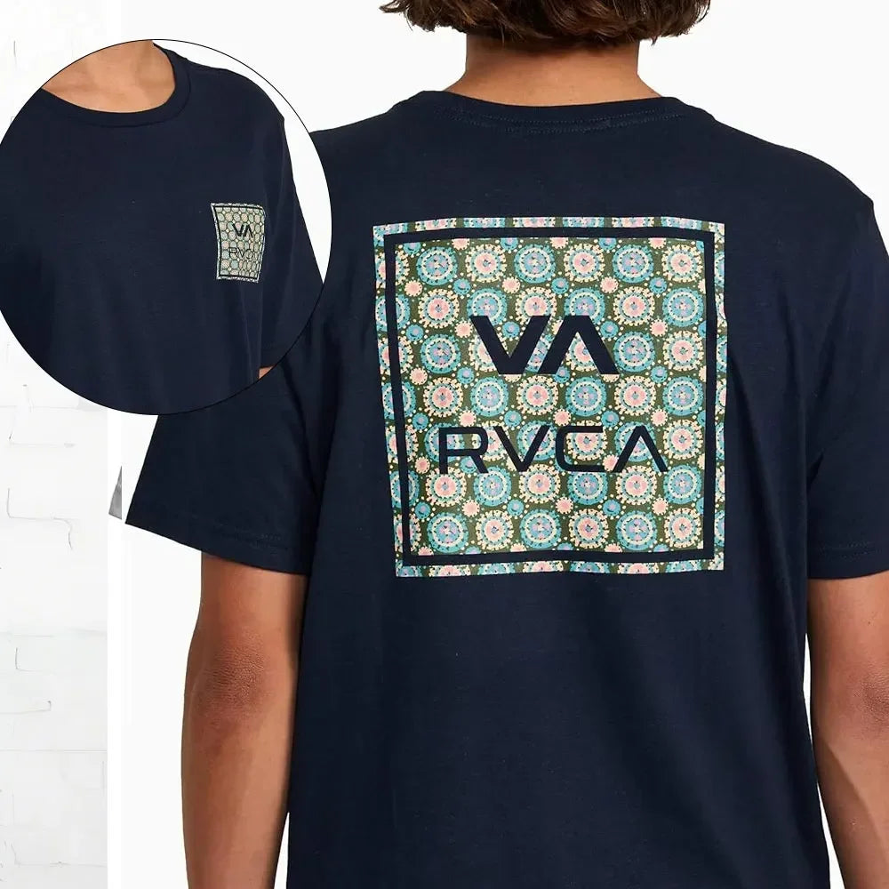 RVCA Men's Graphic Crew Neck Tee, Retro Street Fashion Short Sleeve Shirt