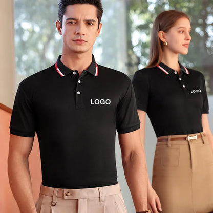 Customizable Logo Polo Shirts for Men & Women – DIY Personalized Team Advertising Tops