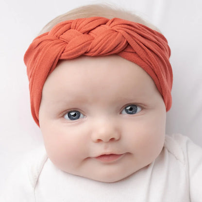 Baby Girls' Nylon Headbands - Elastic Turban Hairband for Toddlers & Infants