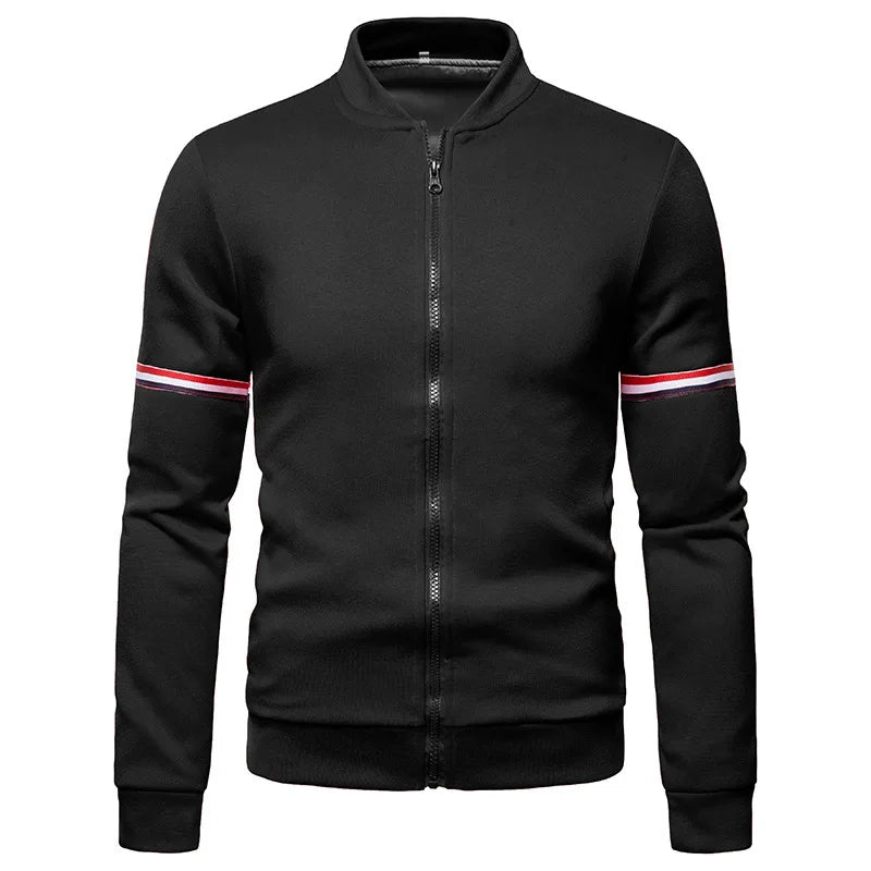 Men's Lightweight Bomber Jacket – Full-Zip Fleece Casual Outwear