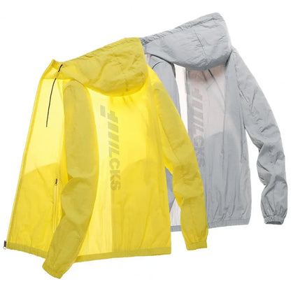 Fashion Casual Men’s Anti-Scratch Windbreaker Jacket – Ultra-Thin Sun Protection Coat with Pockets