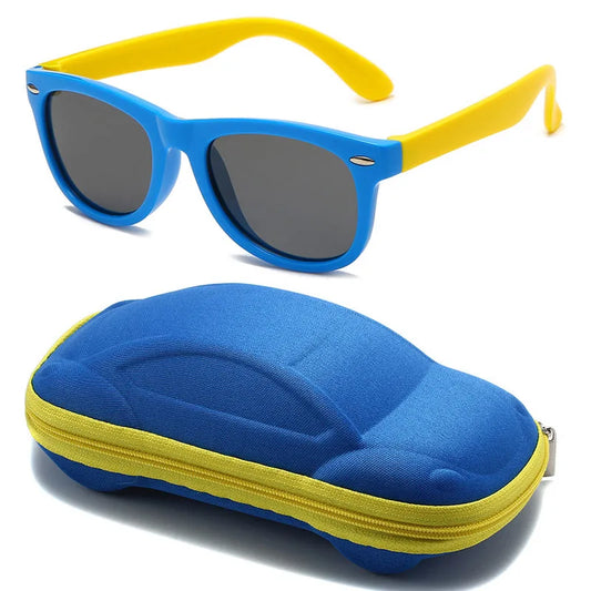 Classic Kids Silicone Sunglasses - UV400 Eyewear for Boys & Girls (TR90)