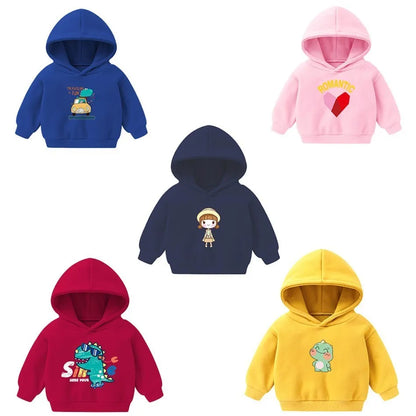 Baby Hoodie - Cute Cartoon Long-Sleeve Velvet Jacket for Kids (12M-6T)