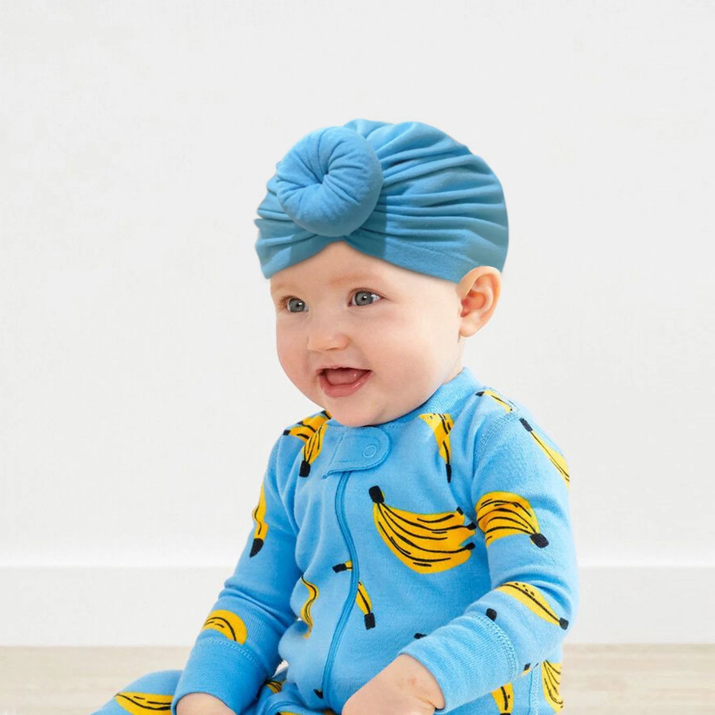 Infant Turban Hat - Soft Cotton & Nylon Baby Headband for Newborn Girls & Toddlers