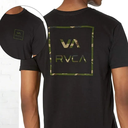 RVCA Men's Graphic Crew Neck Tee, Retro Street Fashion Short Sleeve Shirt