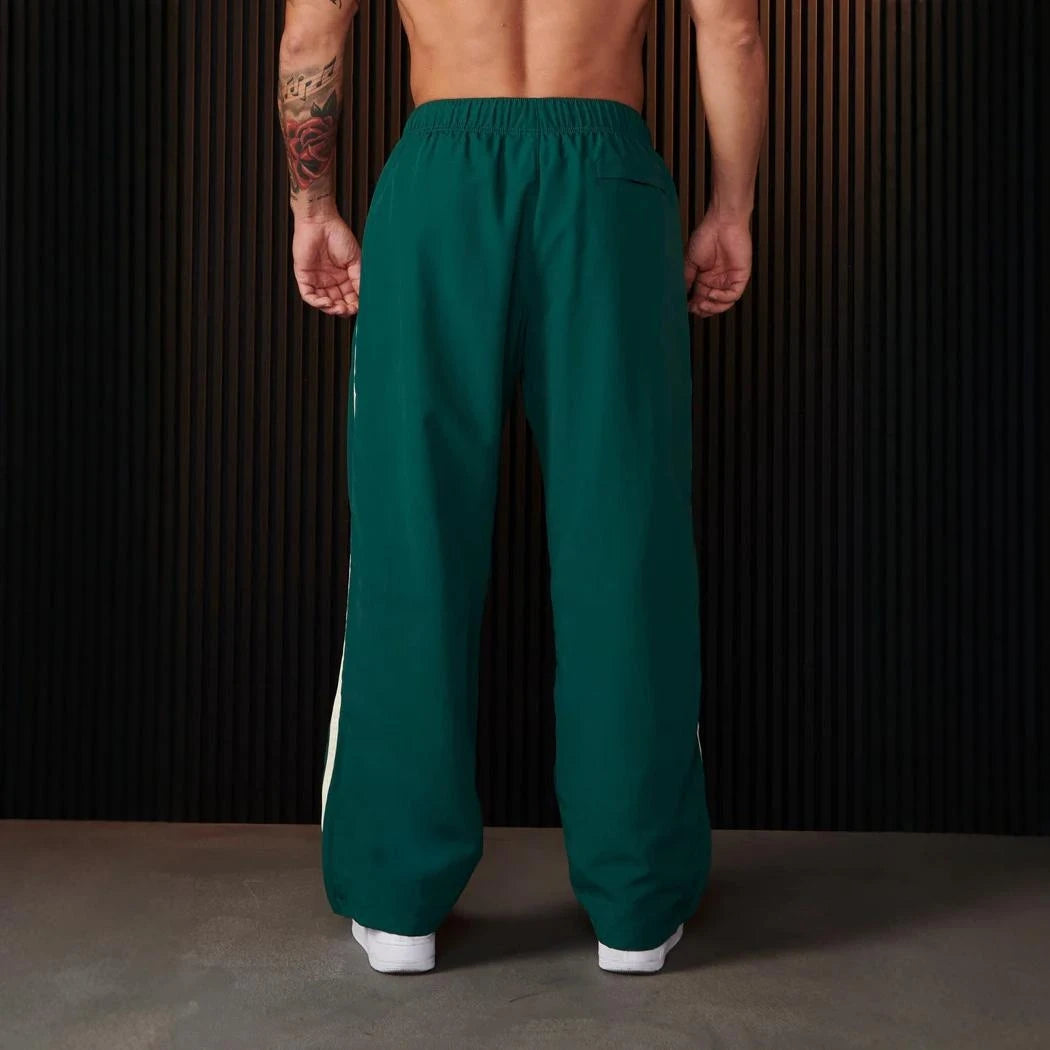 Men's Jogger Sweatpants with Splicing Stripes – Casual Gym Fitness Wide Leg Pants